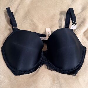 Victoria's Secret Black Lace Trim Bra Dream Angels